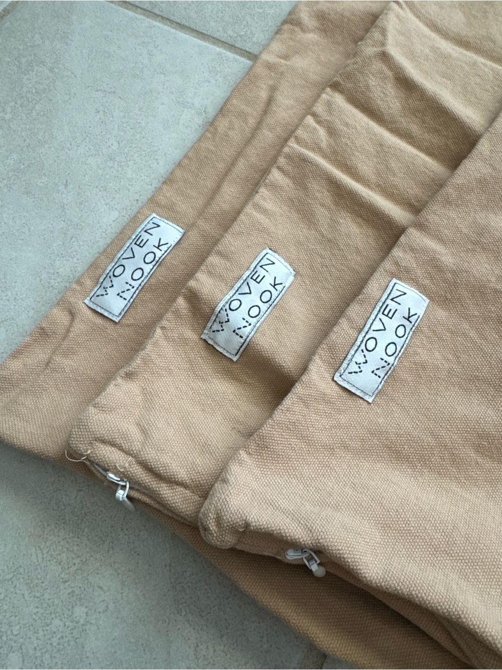 3 Woven Nook Pillow Covers Only (Chai)